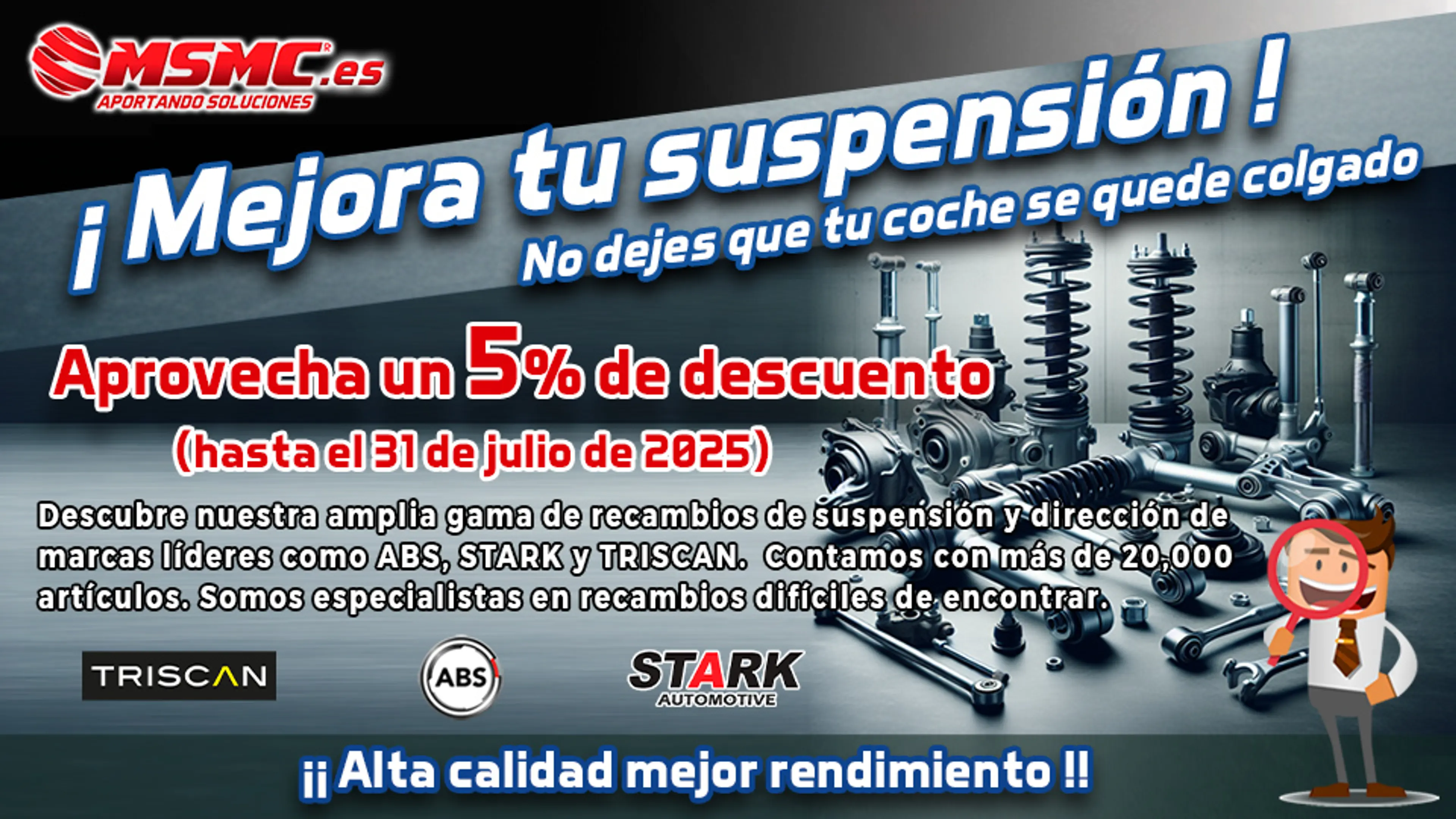 ¡No dejes que tu coche se quede colgado, mejora su suspensión!