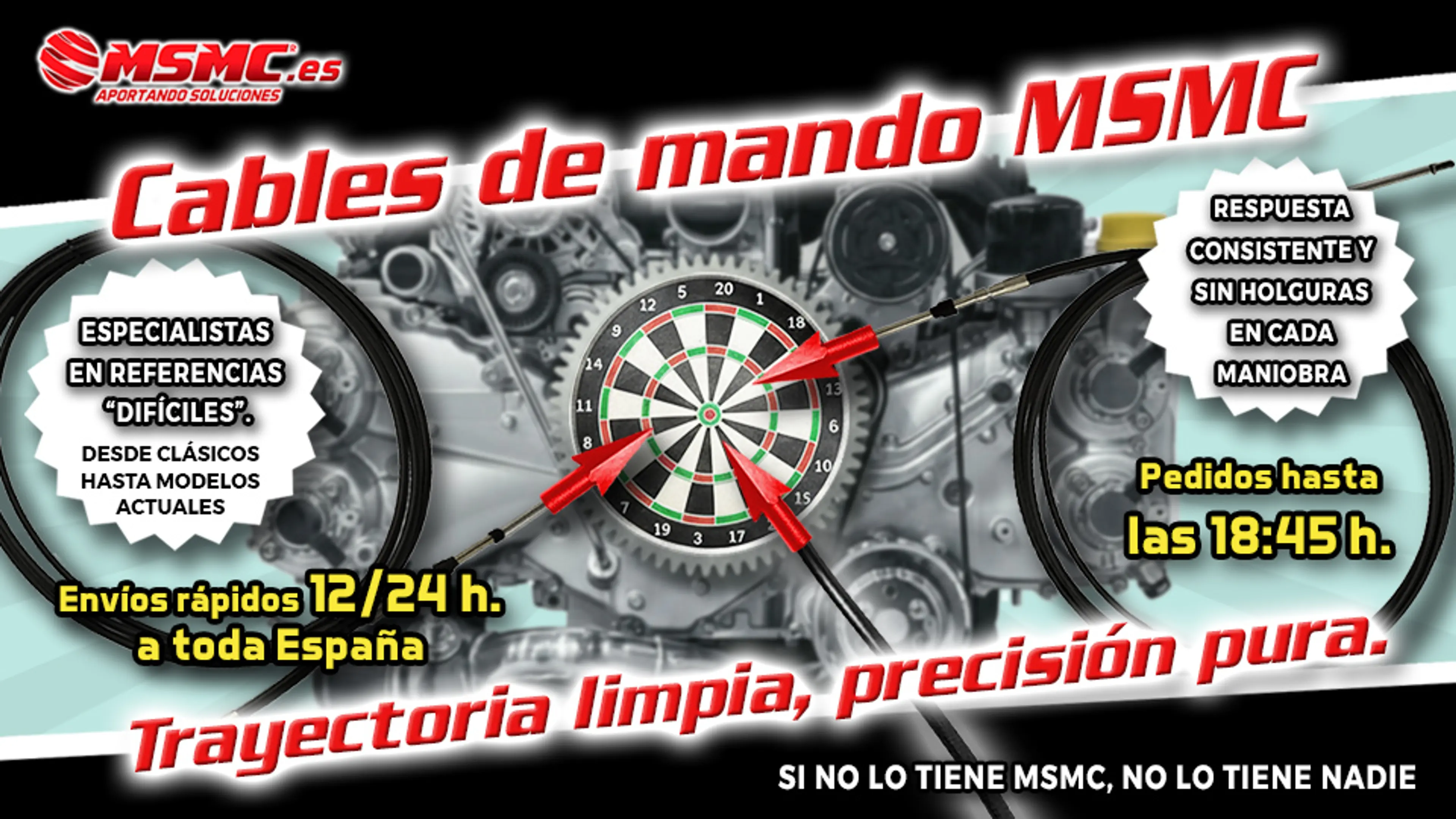 Cables de mando MSMC: trayectoria limpia, precisión pura. 🎯