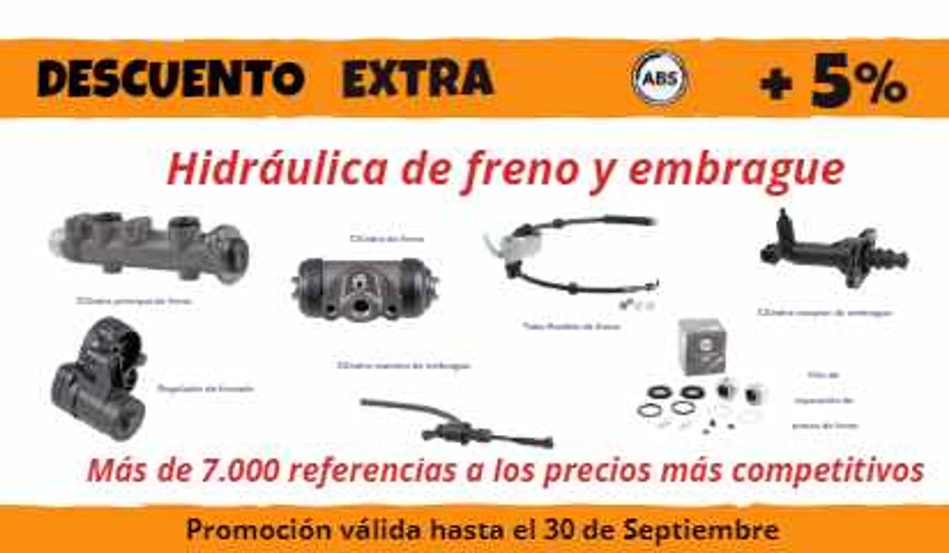 Descuento del +5 en toda la línea hidráulica de ABS hasta el 30 de septiembre.