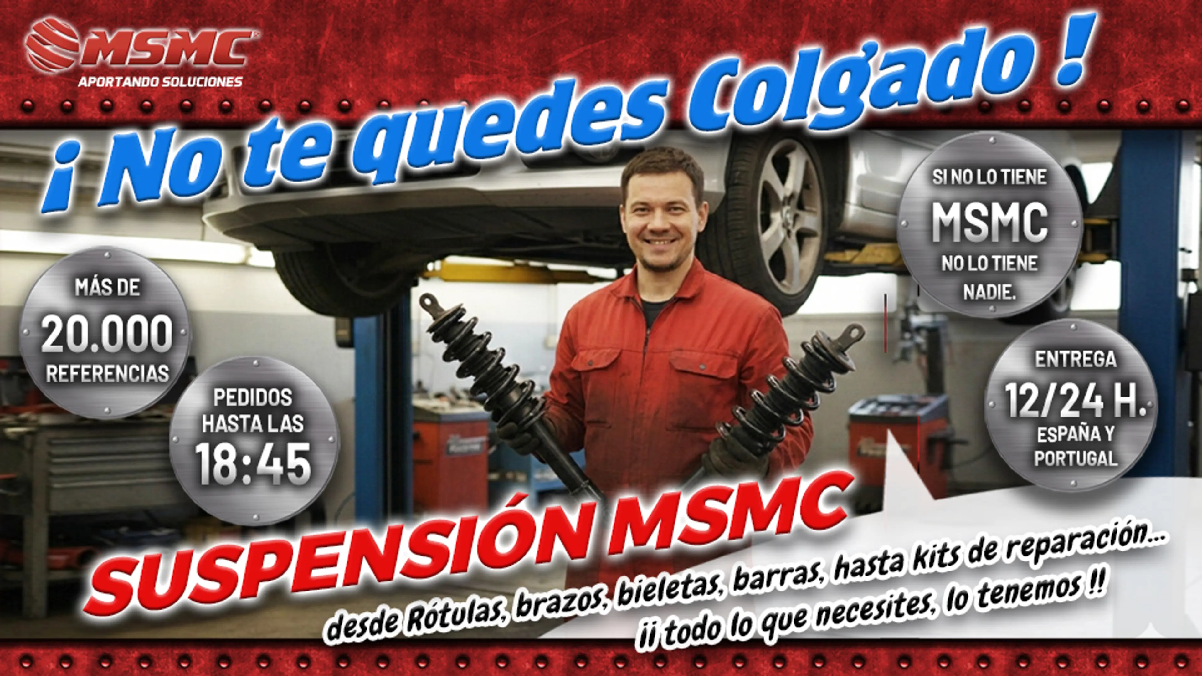 No te quedes colgado: suspensión MSMC 🪝🔧🚗