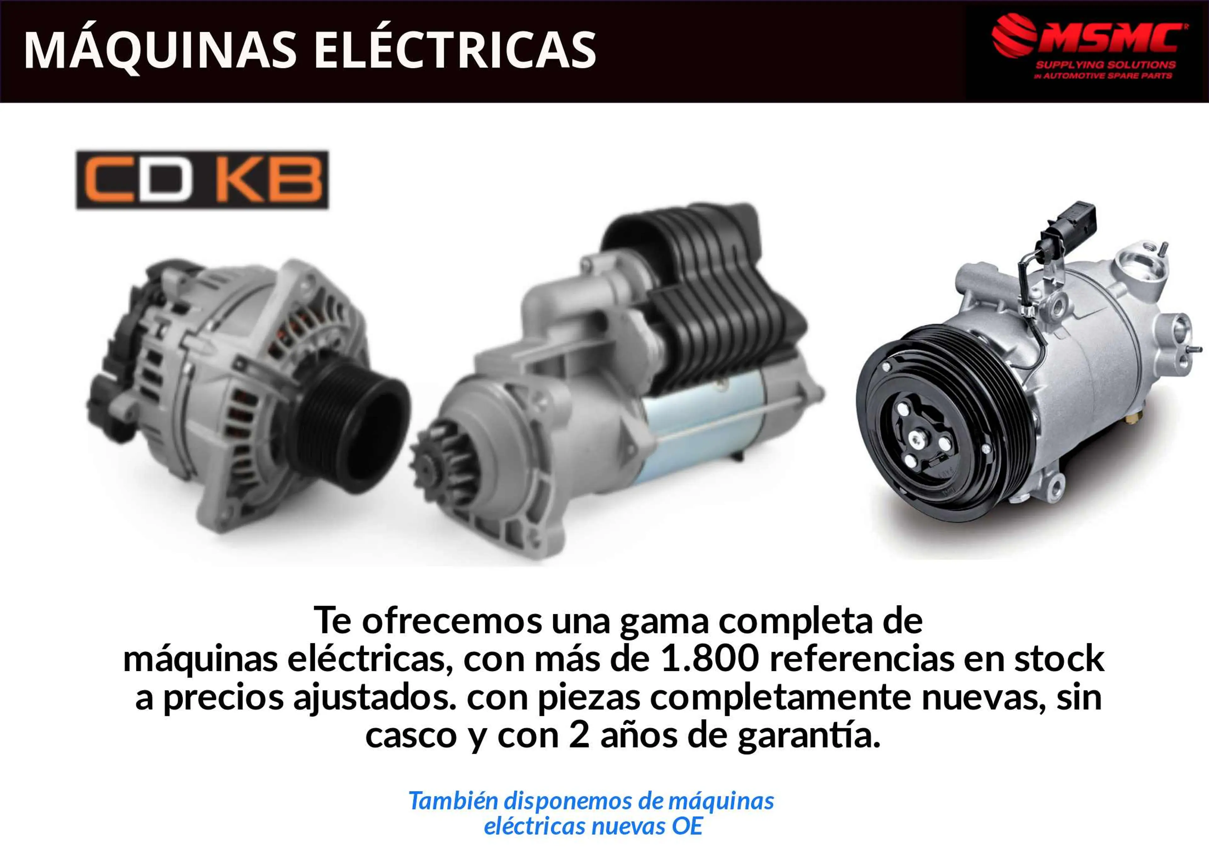 GAMA COMPLETA DE MAQUINAS ELECTRICAS