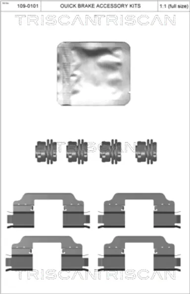 KIT DE ACCESORIOS, PASTILLAS DE FRE