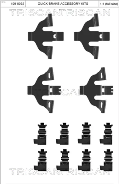 KIT DE ACCESORIOS, PASTILLAS DE FRE