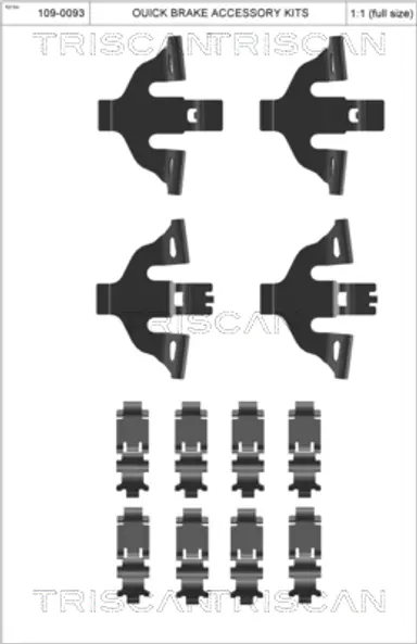 KIT DE ACCESORIOS, PASTILLAS DE FRE
