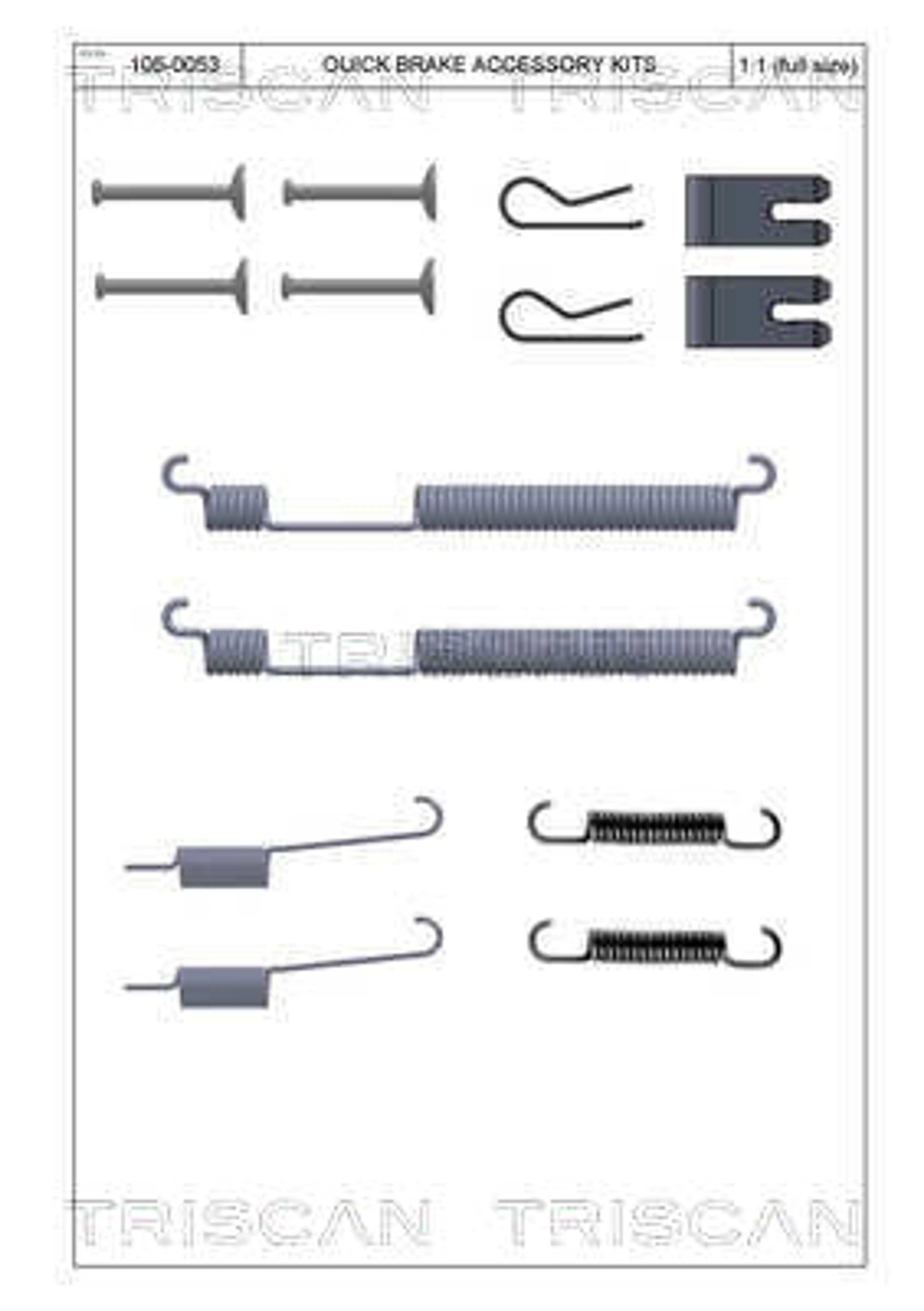 JUEGO DE ACCESORIOS, ZAPATAS DE FRE