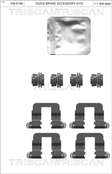 KIT DE ACCESORIOS, PASTILLAS DE FRE