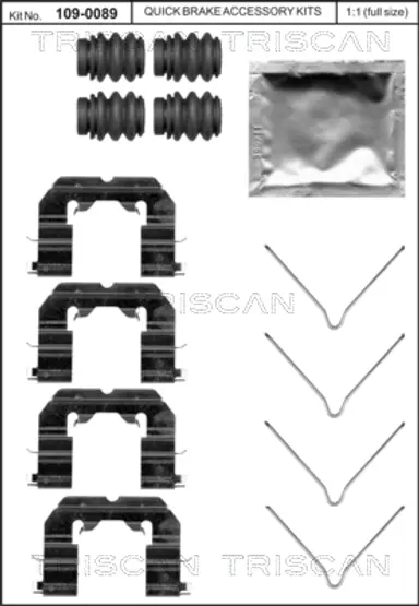 KIT DE ACCESORIOS, PASTILLAS DE FRE