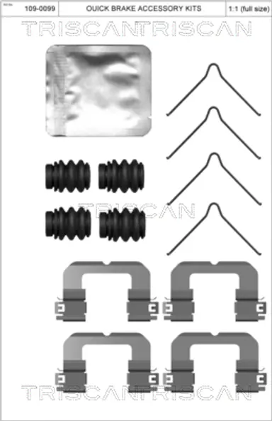 KIT DE ACCESORIOS, PASTILLAS DE FRE