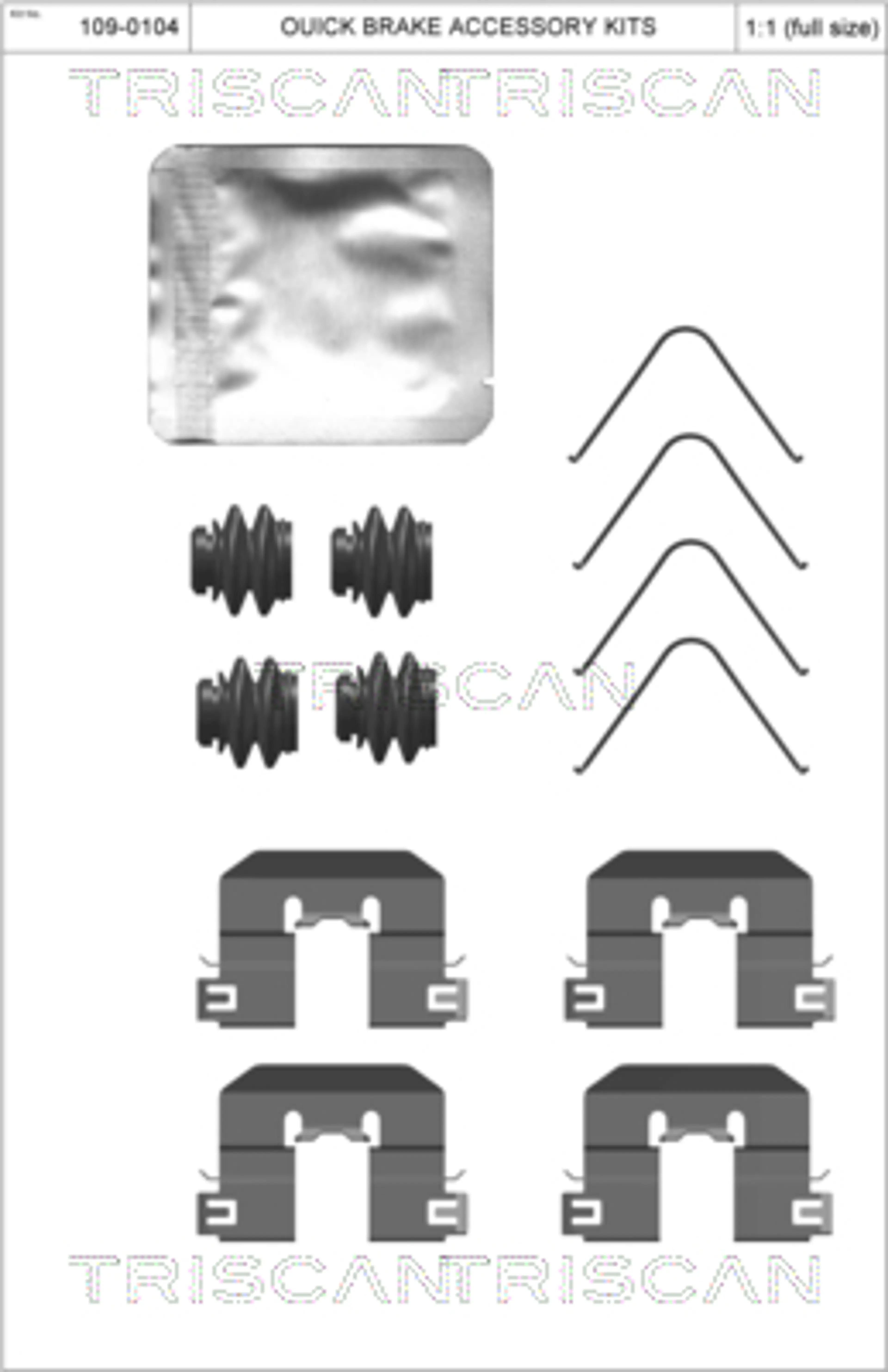 KIT DE ACCESORIOS, PASTILLAS DE FRE