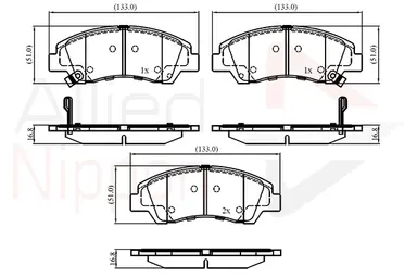 CD-KB - JUEGO DE PASTILLAS DE FRENO