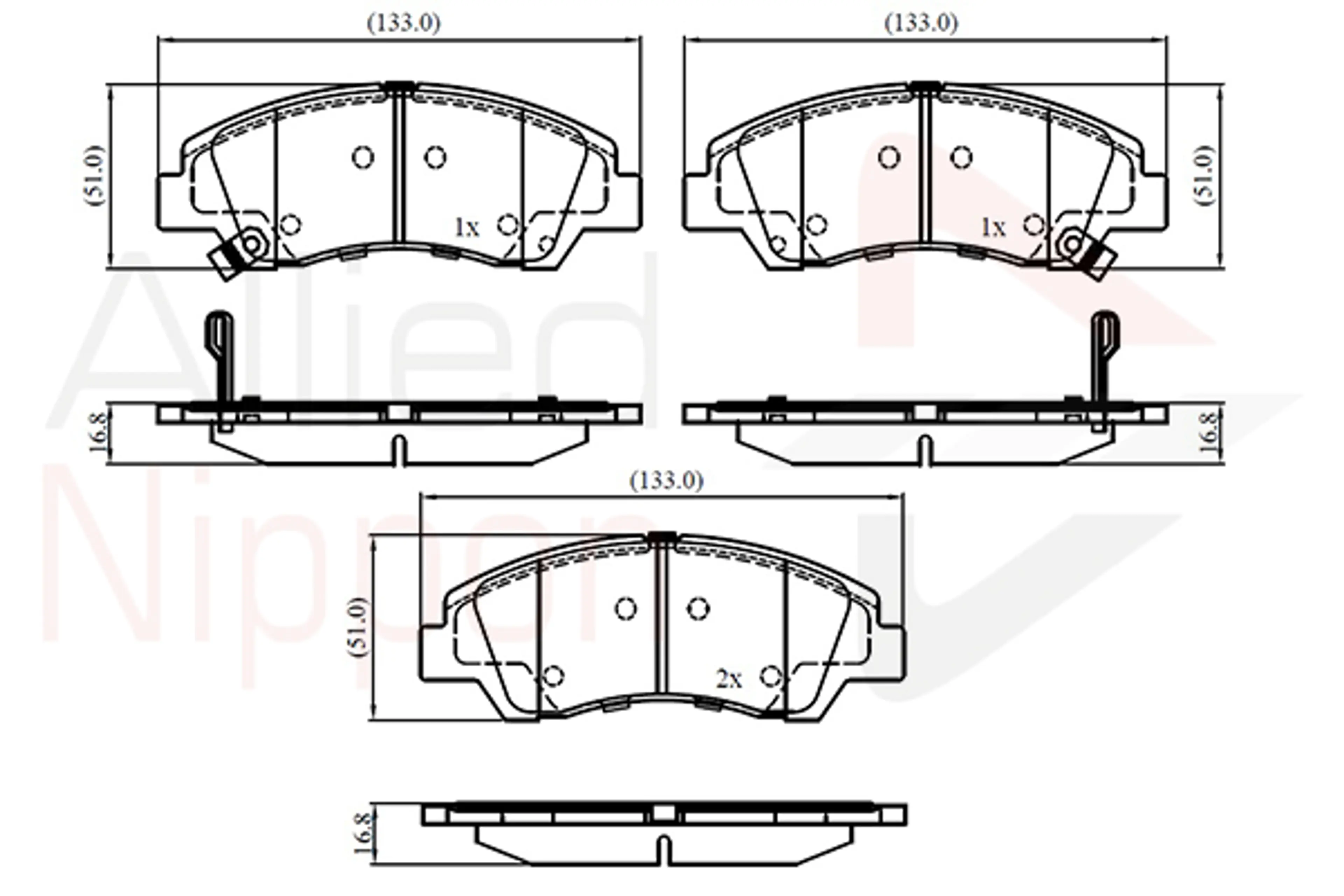 CD-KB - JUEGO DE PASTILLAS DE FRENO