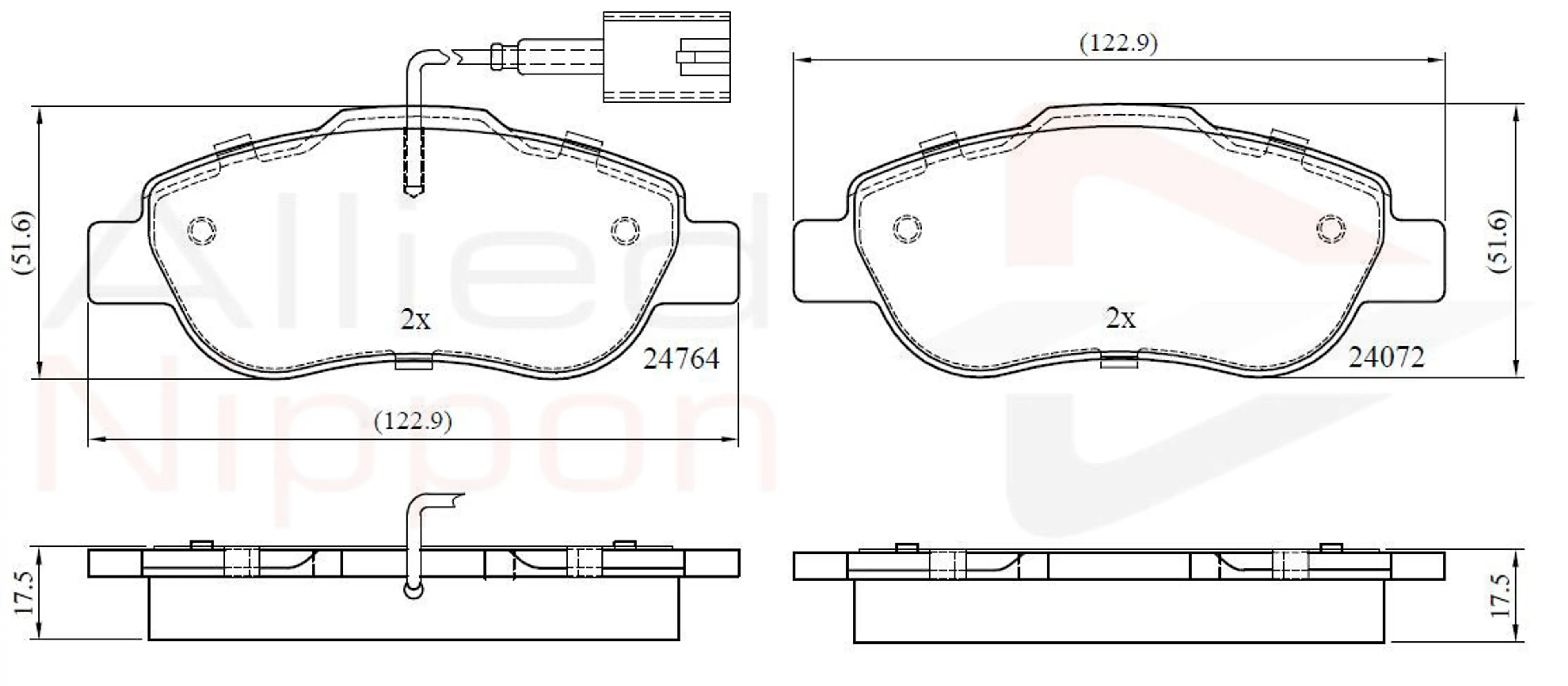 CD-KB - JUEGO DE PASTILLAS DE FRENO