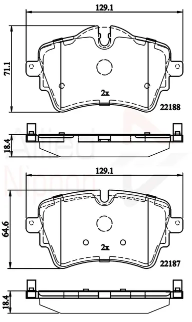 CD-KB - JUEGO DE PASTILLAS DE FRENO