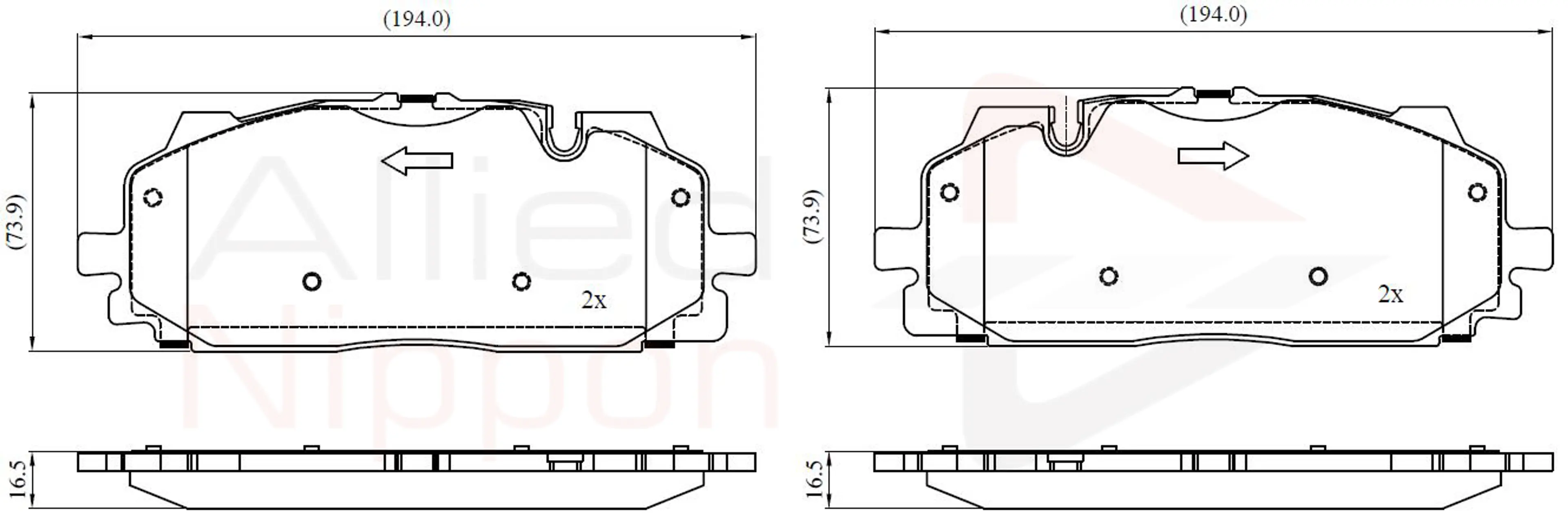 CD-KB - JUEGO DE PASTILLAS DE FRENO