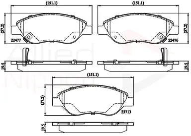 CD-KB - JUEGO DE PASTILLAS DE FRENO