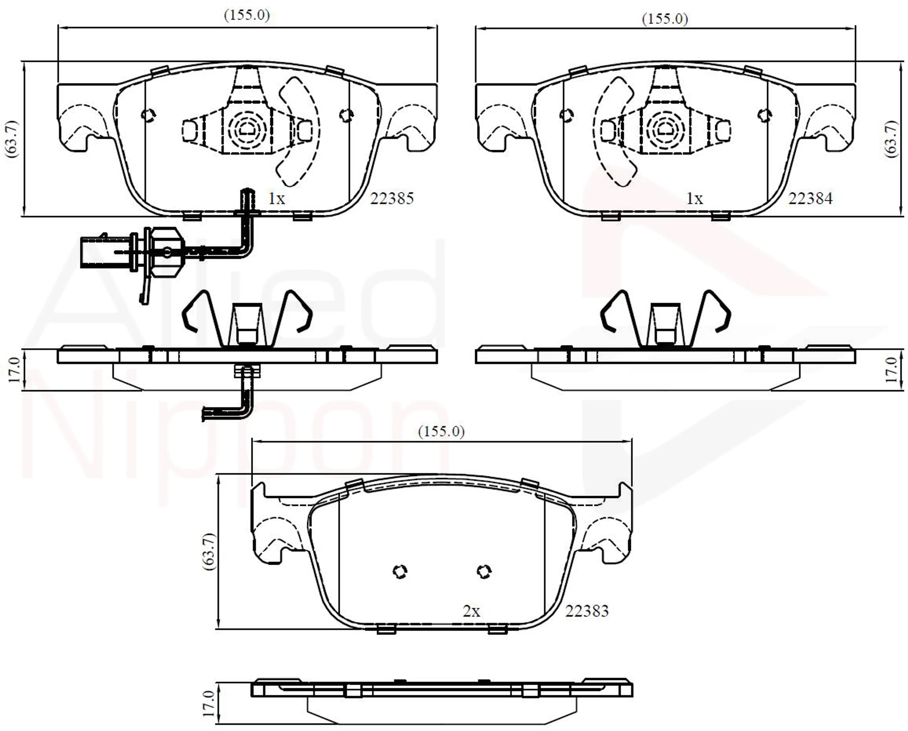 CD-KB - JUEGO DE PASTILLAS DE FRENO