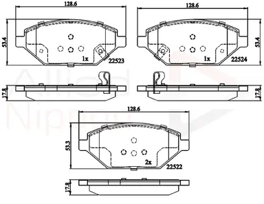 CD-KB - JUEGO DE PASTILLAS DE FRENO