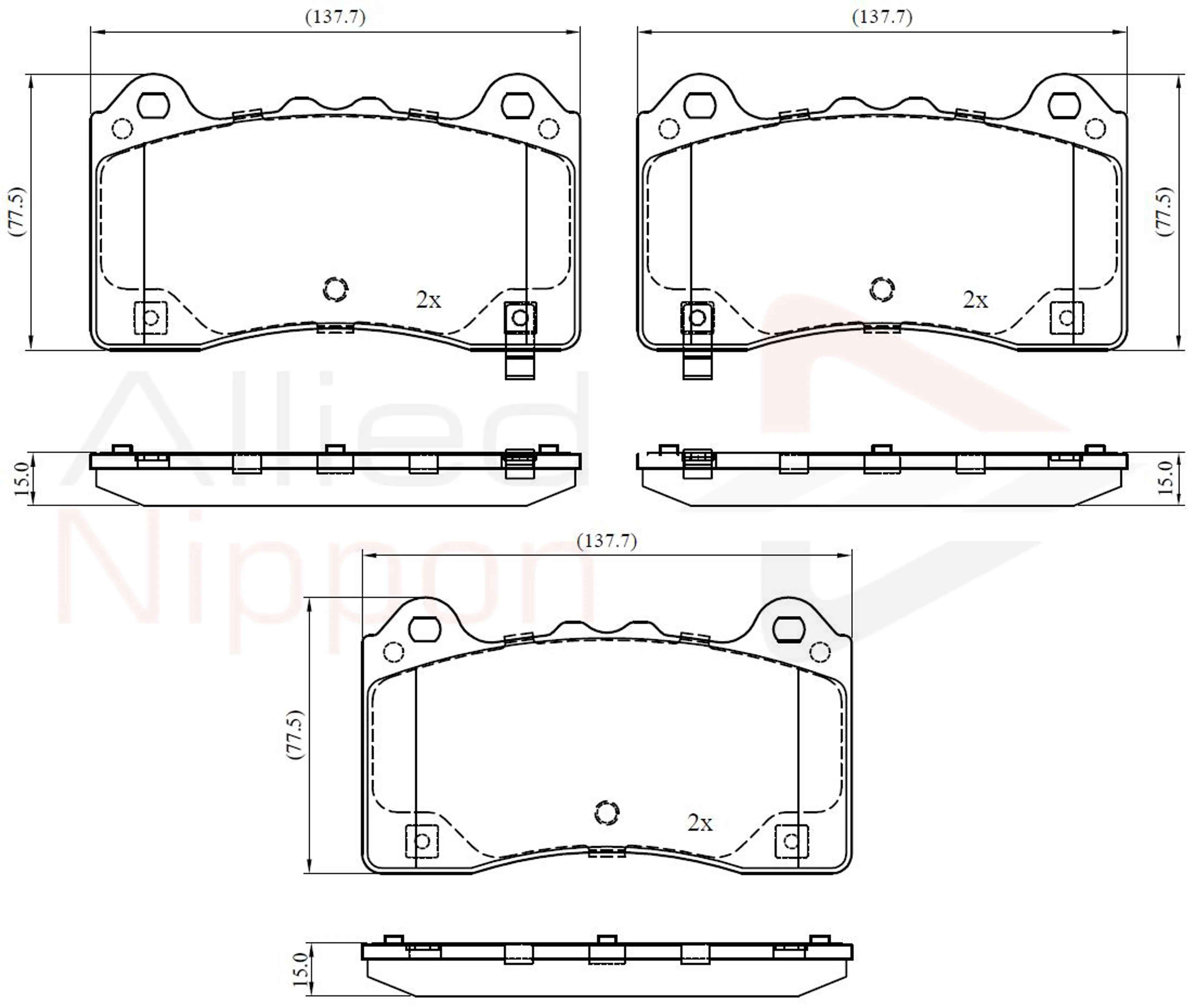 CD-KB - JUEGO DE PASTILLAS DE FRENO