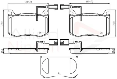 CD-KB - JUEGO DE PASTILLAS DE FRENO