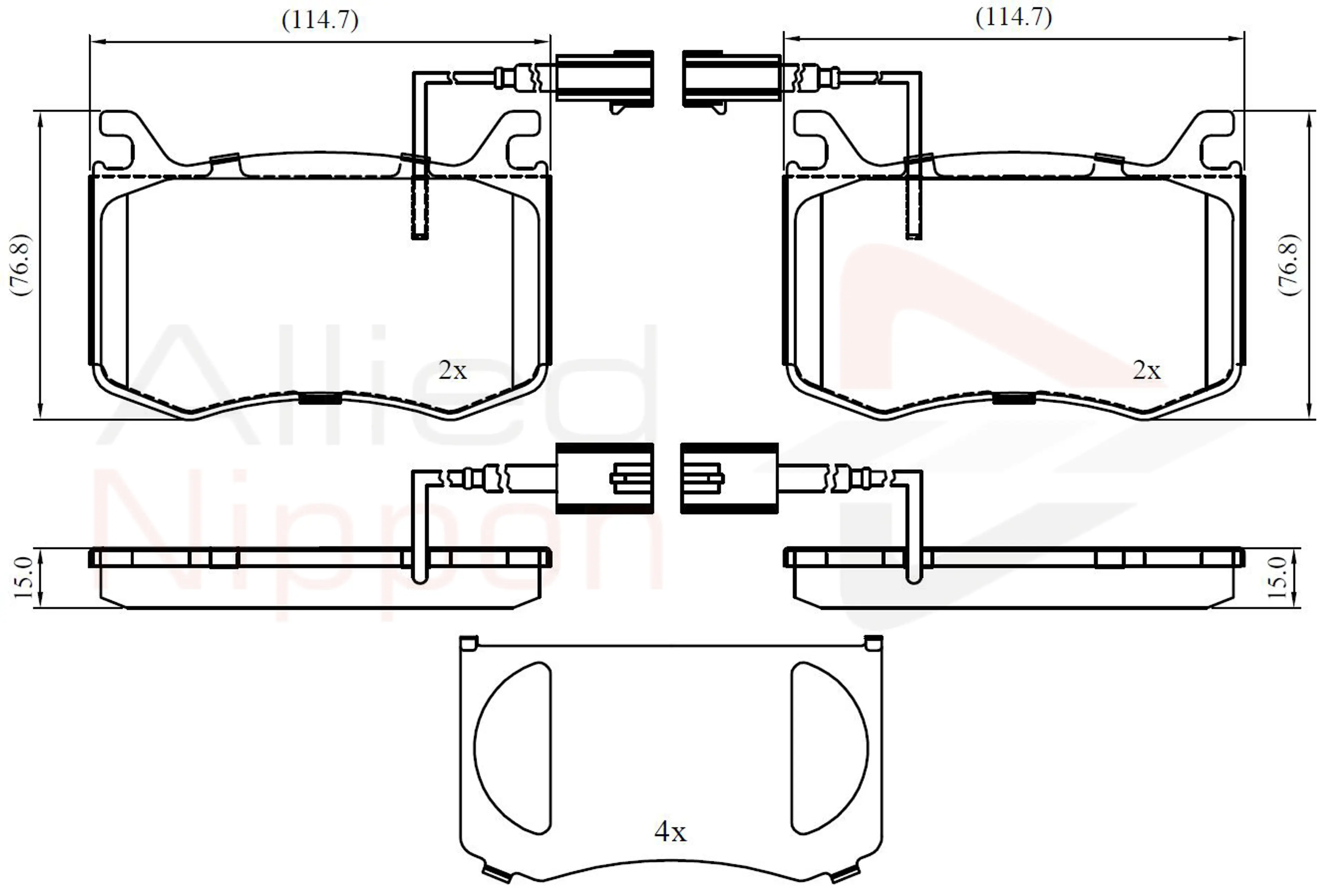 CD-KB - JUEGO DE PASTILLAS DE FRENO