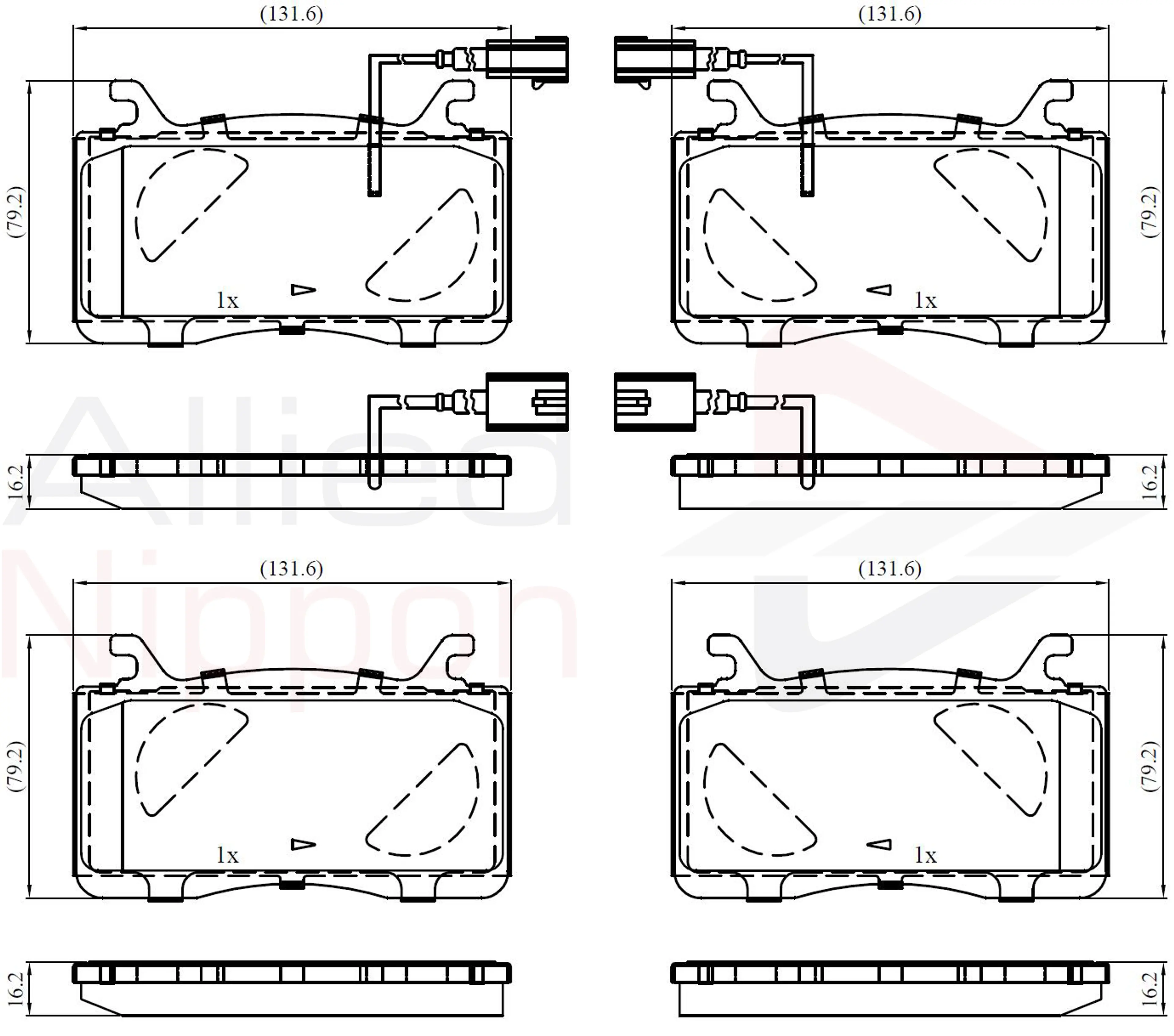 CD-KB - JUEGO DE PASTILLAS DE FRENO