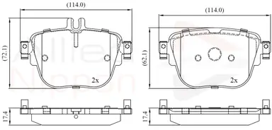 CD-KB - JUEGO DE PASTILLAS DE FRENO