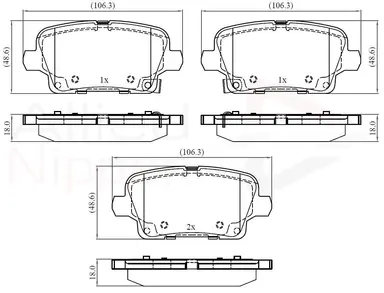 CD-KB - JUEGO DE PASTILLAS DE FRENO