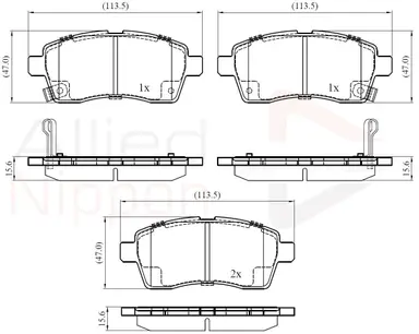 CD-KB - JUEGO DE PASTILLAS DE FRENO