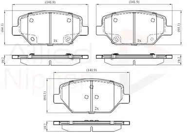 CD-KB - JUEGO DE PASTILLAS DE FRENO