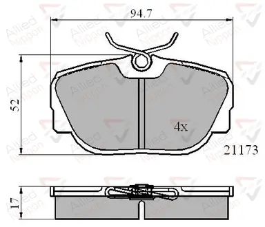 CD-KB - JUEGO DE PASTILLAS DE FRENO