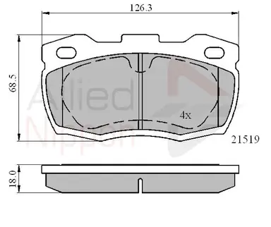CD-KB - JUEGO DE PASTILLAS DE FRENO