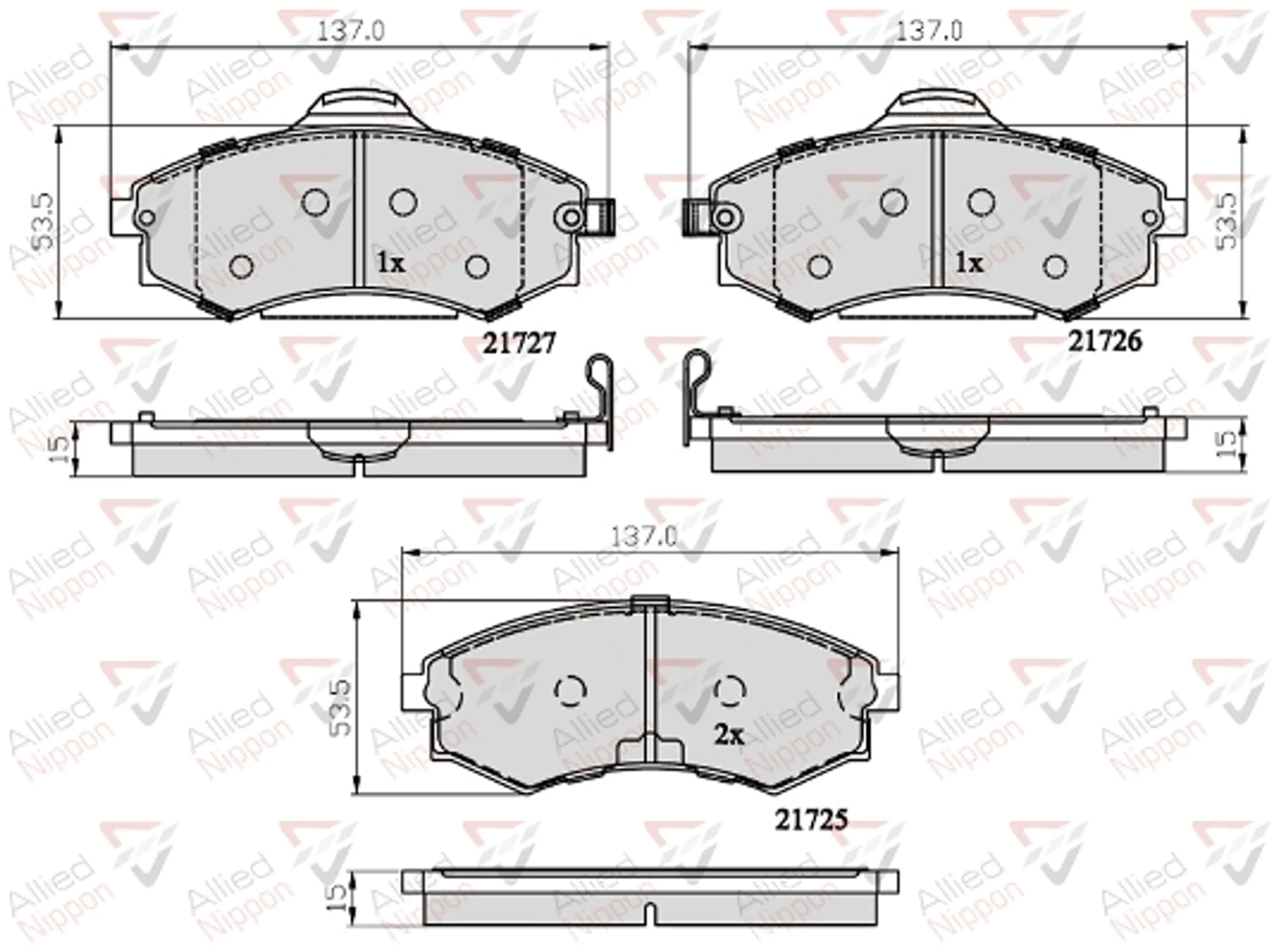 CD-KB - JUEGO DE PASTILLAS DE FRENO