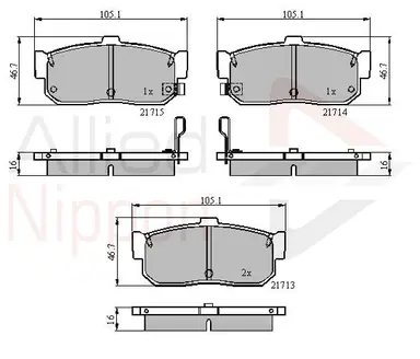 CD-KB - JUEGO DE PASTILLAS DE FRENO