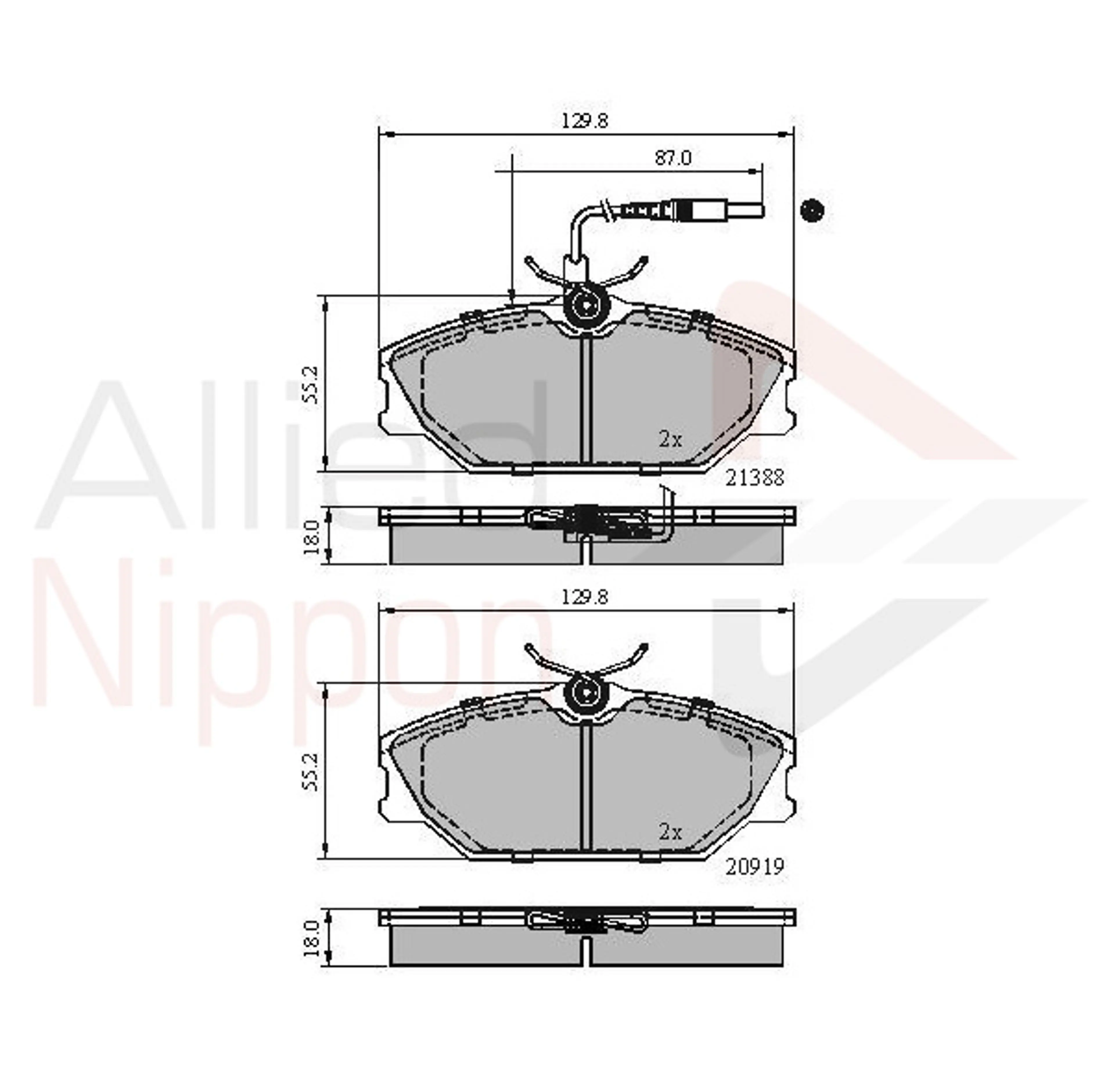 CD-KB - JUEGO DE PASTILLAS DE FRENO