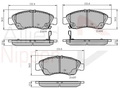 CD-KB - JUEGO DE PASTILLAS DE FRENO
