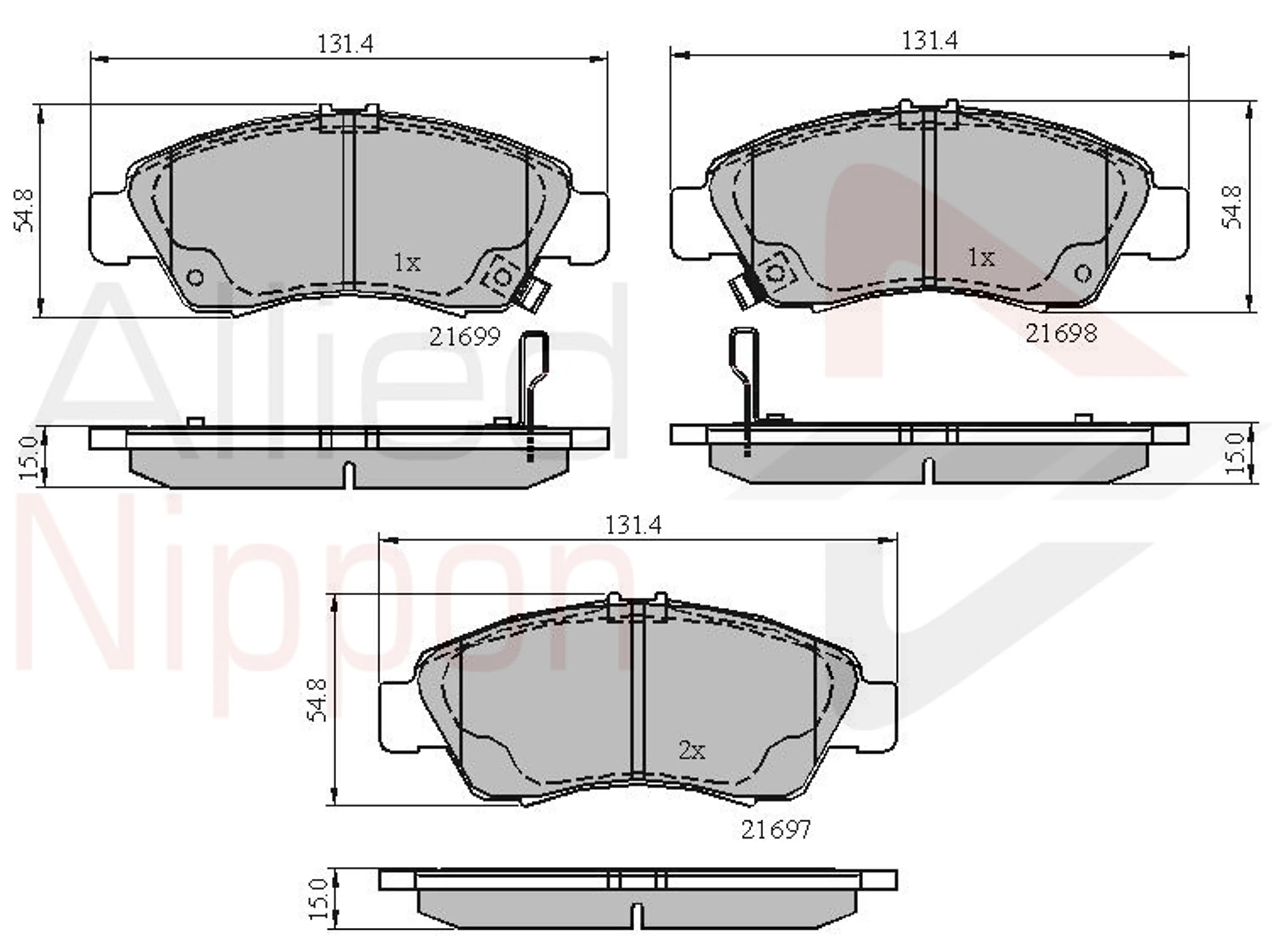 CD-KB - JUEGO DE PASTILLAS DE FRENO