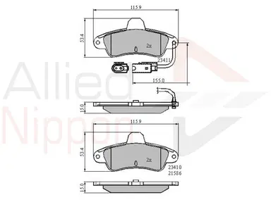 CD-KB - JUEGO DE PASTILLAS DE FRENO