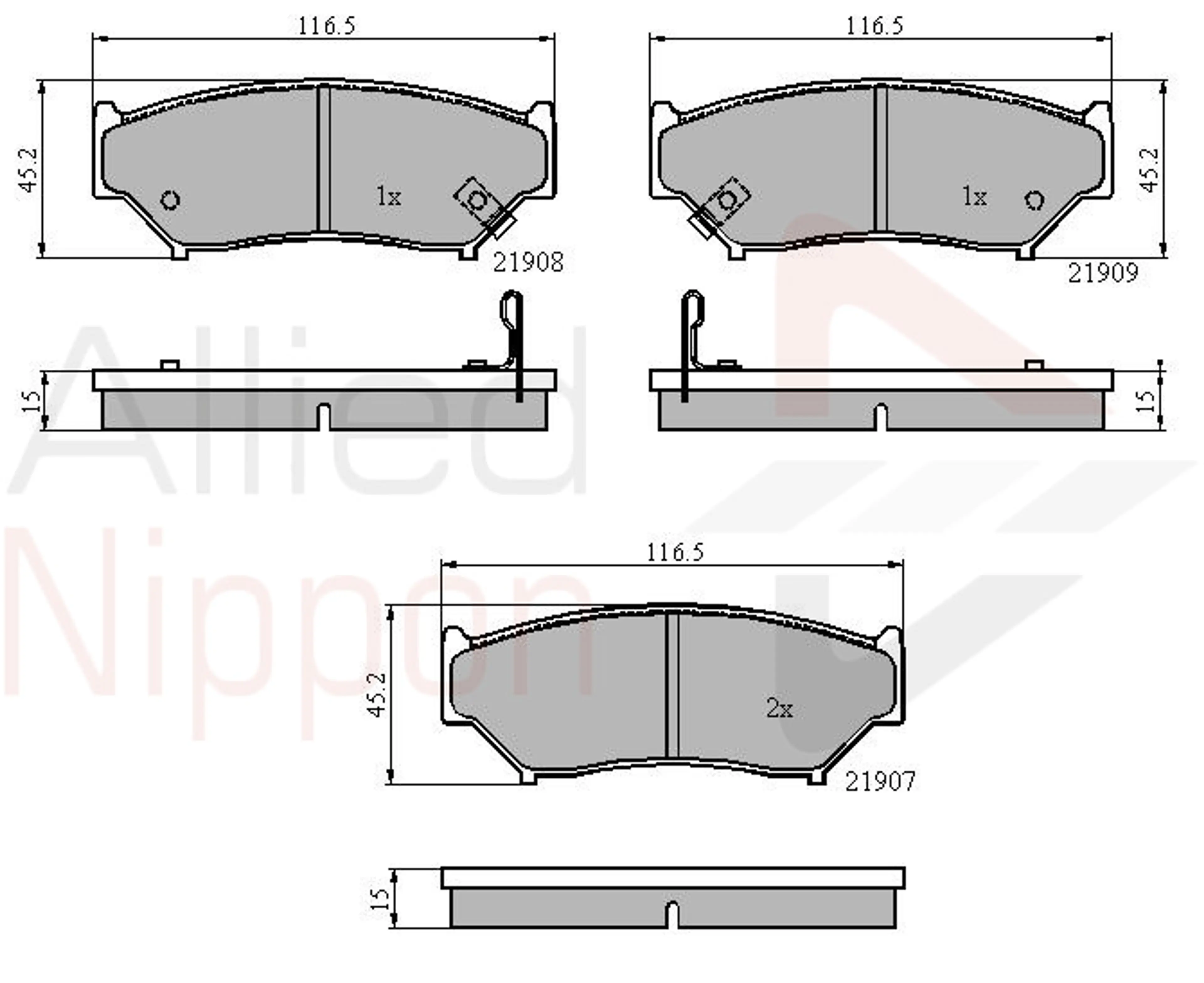 CD-KB - JUEGO DE PASTILLAS DE FRENO
