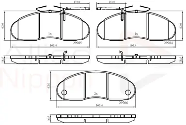 CD-KB - JUEGO DE PASTILLAS DE FRENO