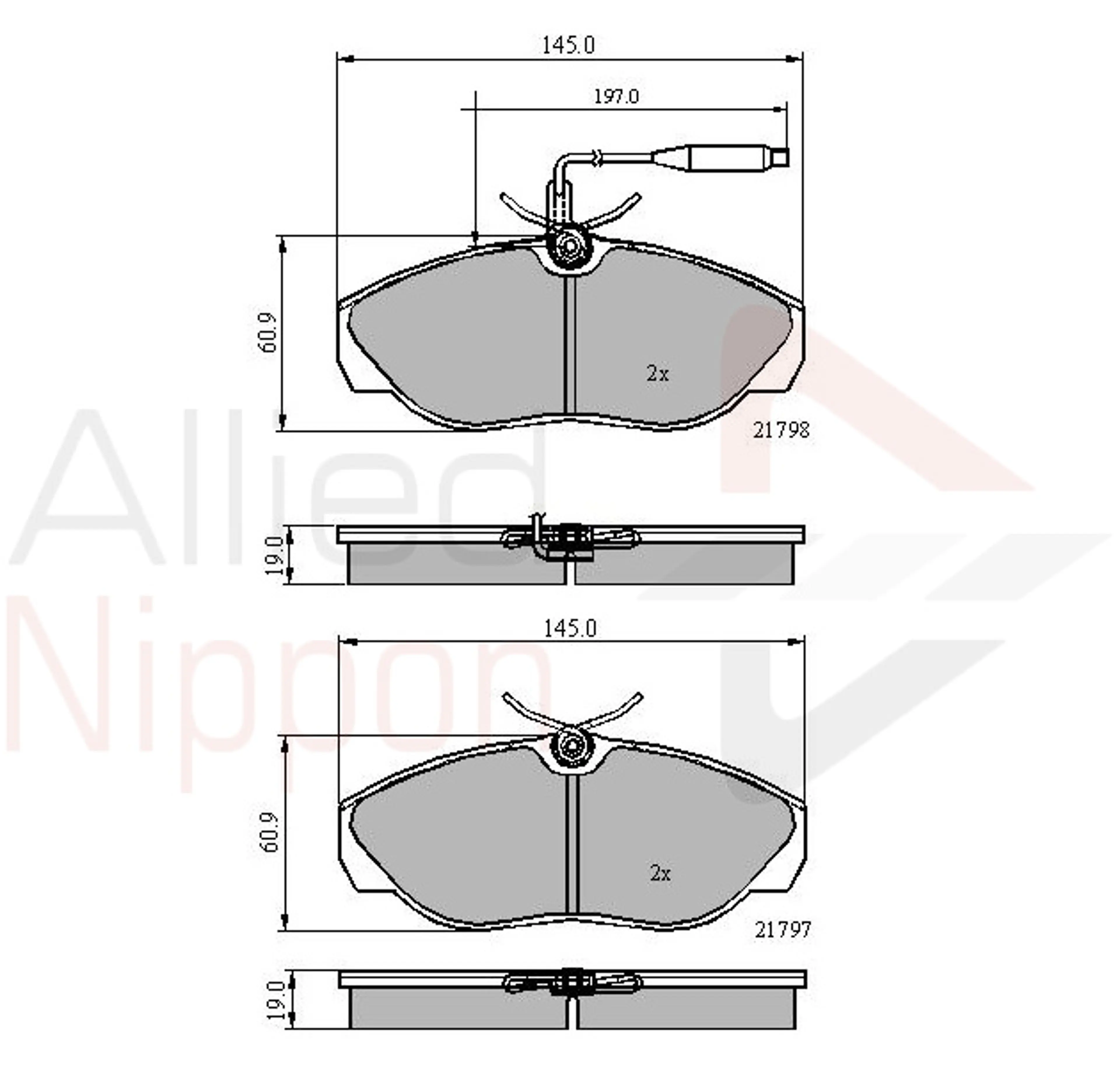 CD-KB - JUEGO DE PASTILLAS DE FRENO