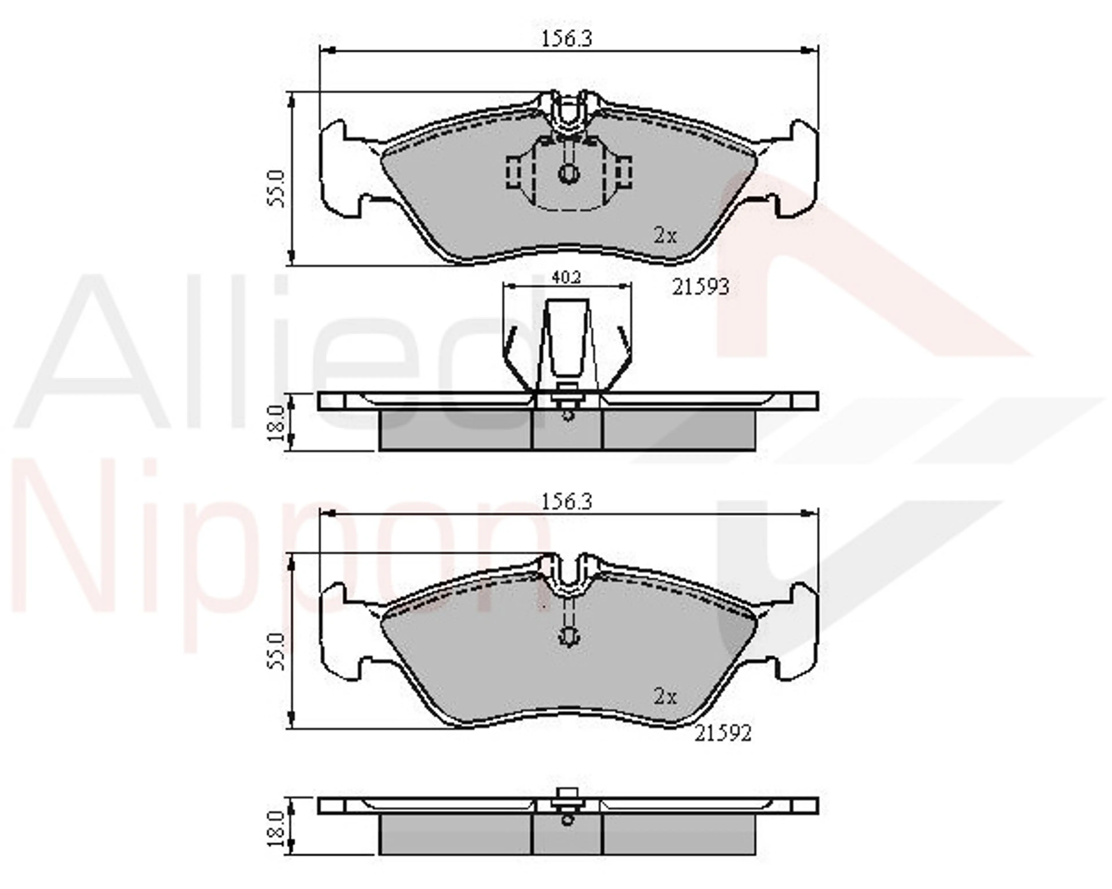 CD-KB - JUEGO DE PASTILLAS DE FRENO