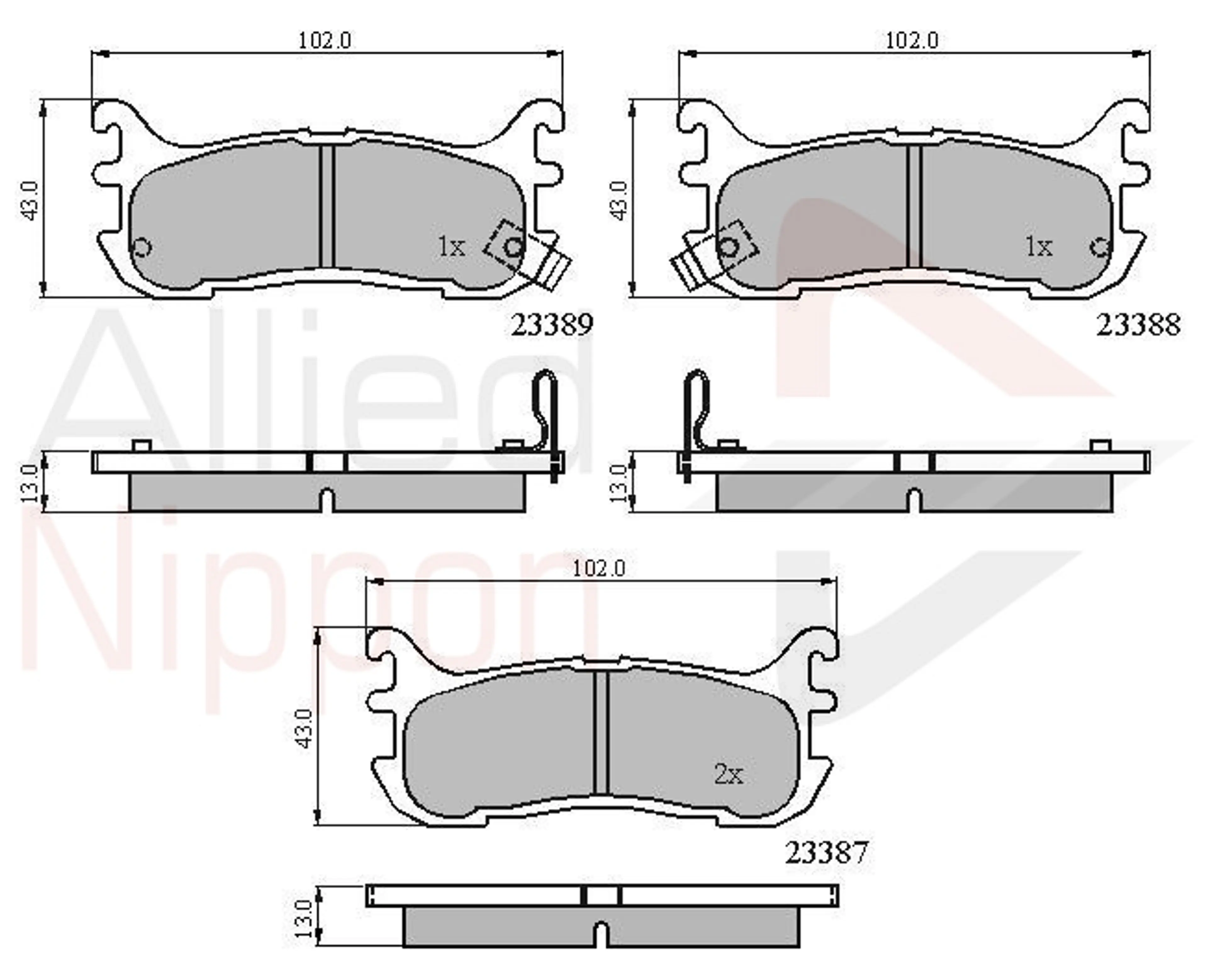 CD-KB - JUEGO DE PASTILLAS DE FRENO