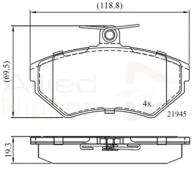 CD-KB - JUEGO DE PASTILLAS DE FRENO
