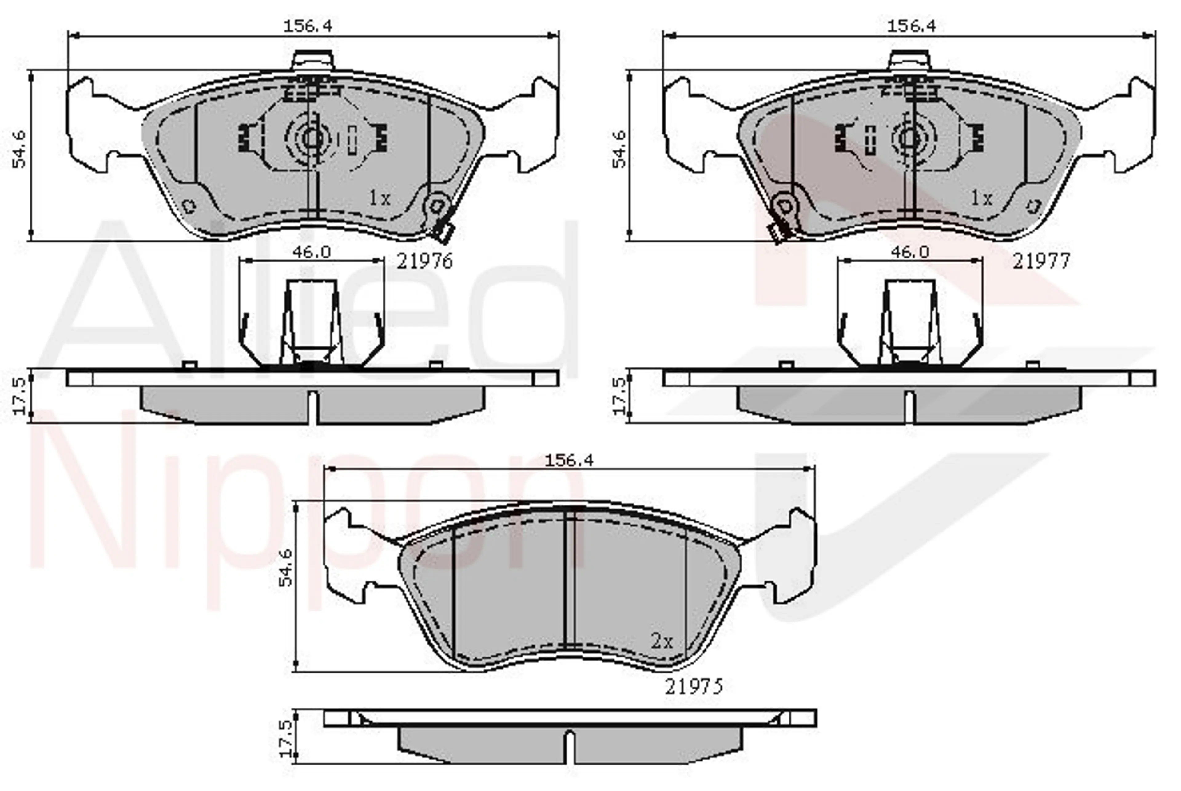 CD-KB - JUEGO DE PASTILLAS DE FRENO