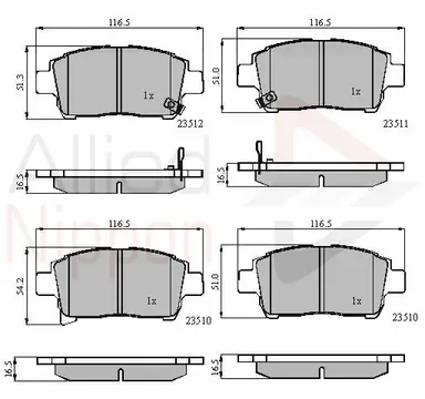 CD-KB - JUEGO DE PASTILLAS DE FRENO