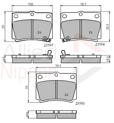 CD-KB - JUEGO DE PASTILLAS DE FRENO