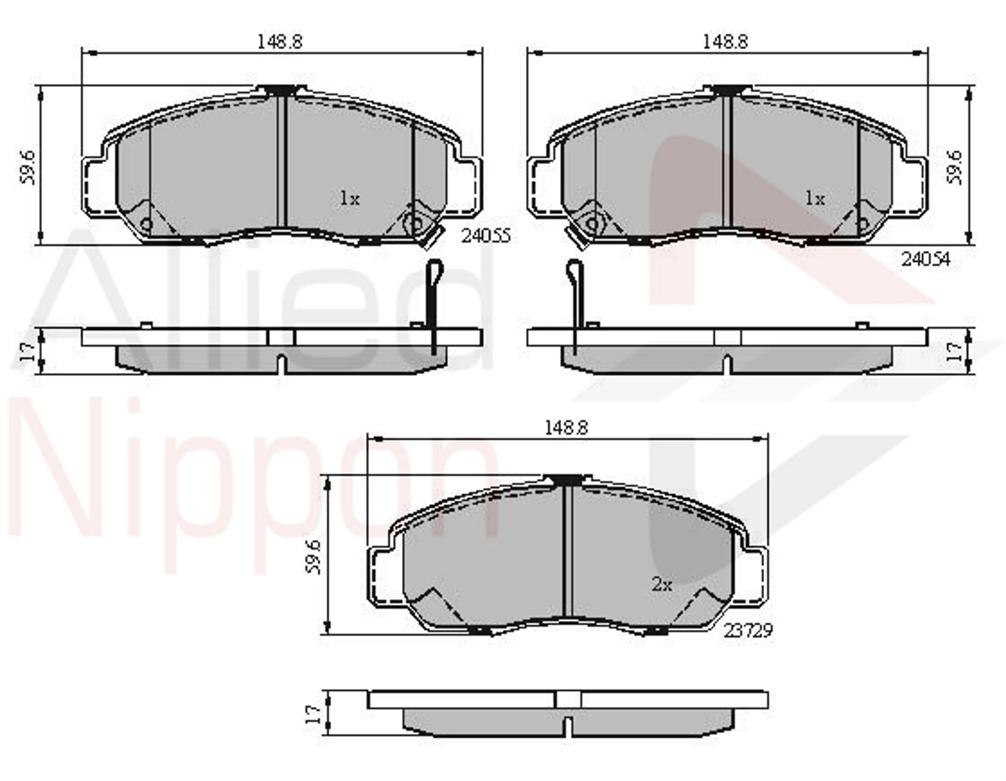 CD-KB - JUEGO DE PASTILLAS DE FRENO