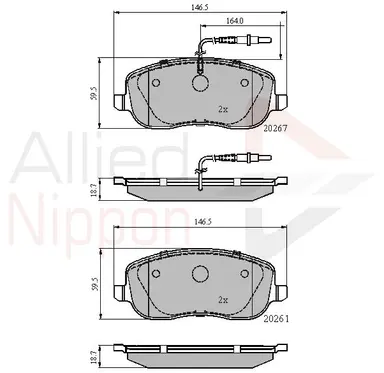 CD-KB - JUEGO DE PASTILLAS DE FRENO