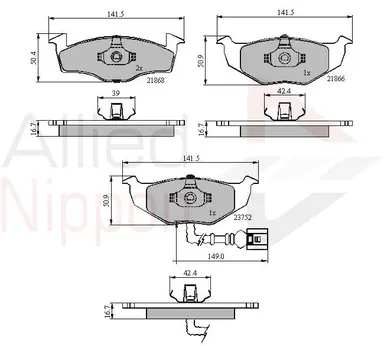 CD-KB - JUEGO DE PASTILLAS DE FRENO