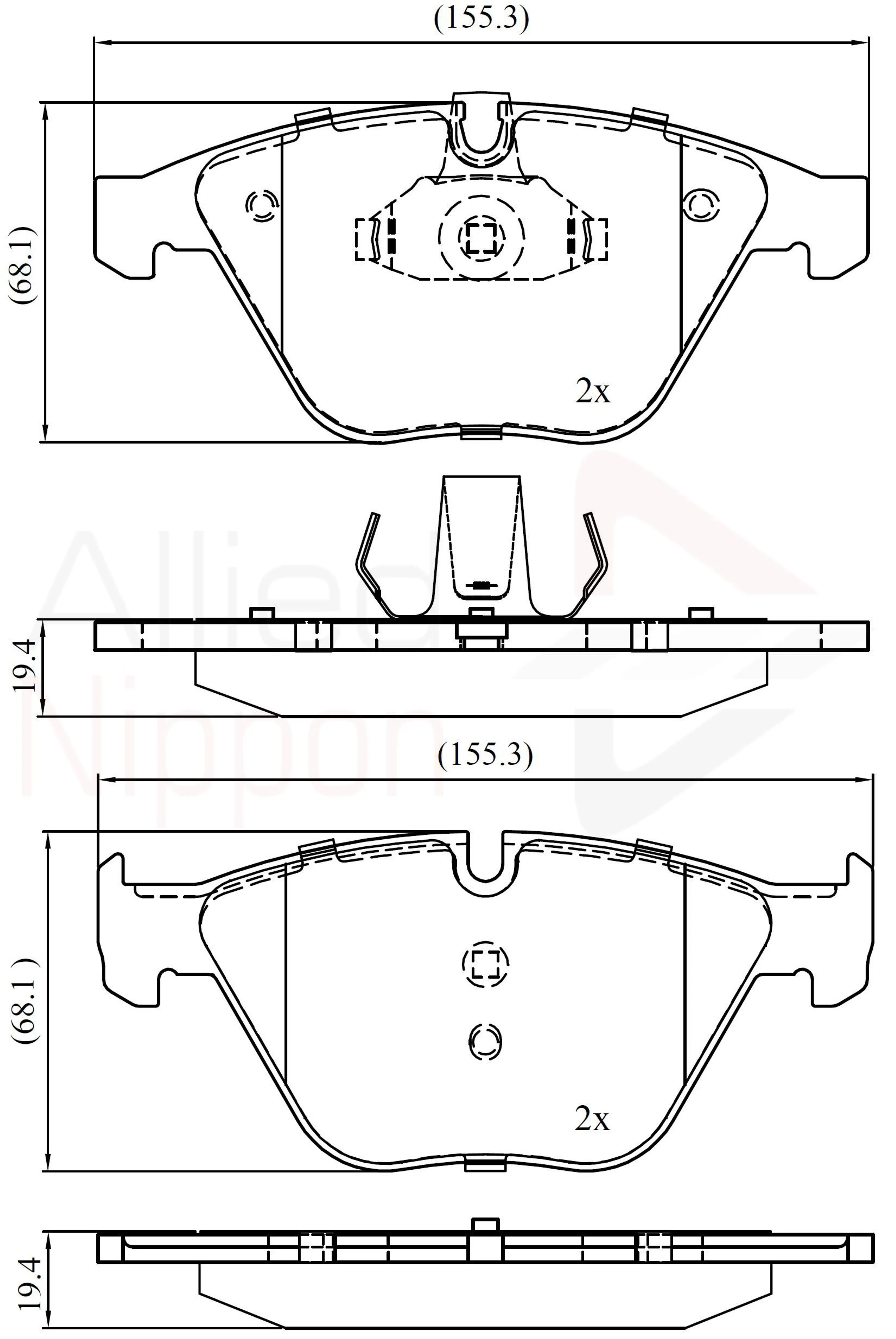 CD-KB - JUEGO DE PASTILLAS DE FRENO